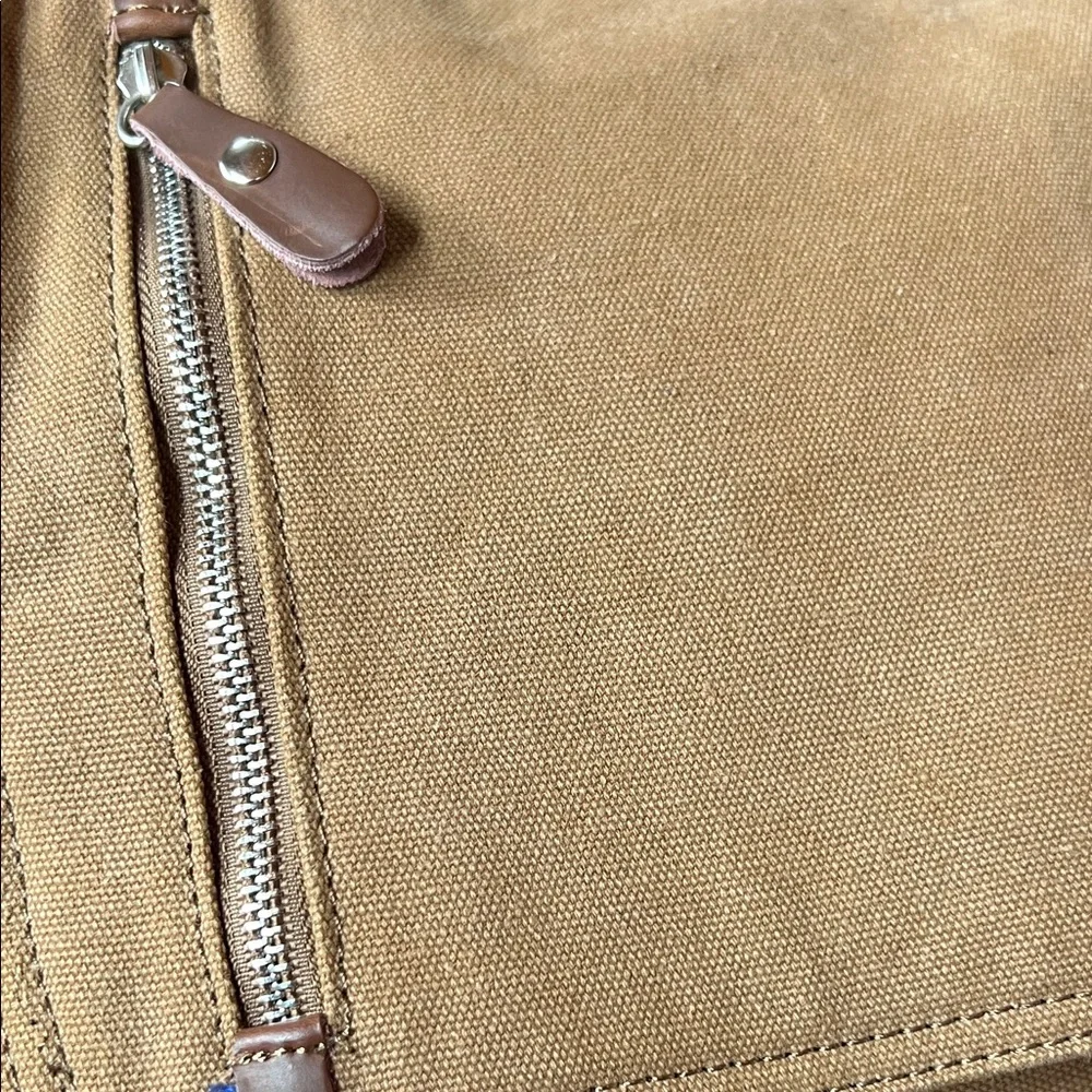 Augur Canvas Messenger Bag with leather accents rugged casual